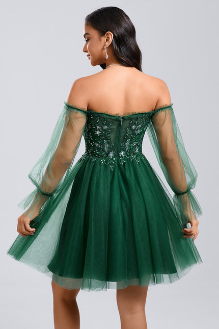 Robe Chic Tulle Verte - gallery 6