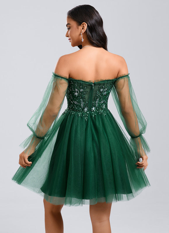 Robe Chic Tulle Verte - gallery 6