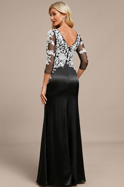 Robe Chic Noire Ornée - gallery 6