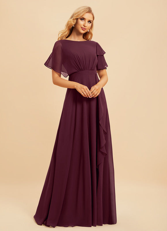 Robe Chic Mousseline Drapée - gallery 3