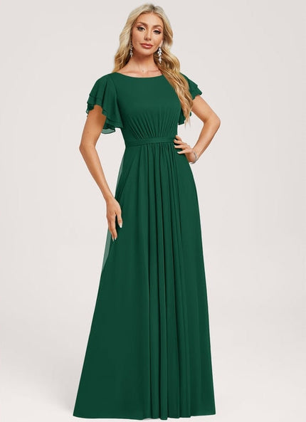 Robe Chic Verte À Volants