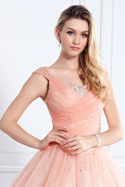 Robe Chic Rêve Pêche Satiné - gallery 3