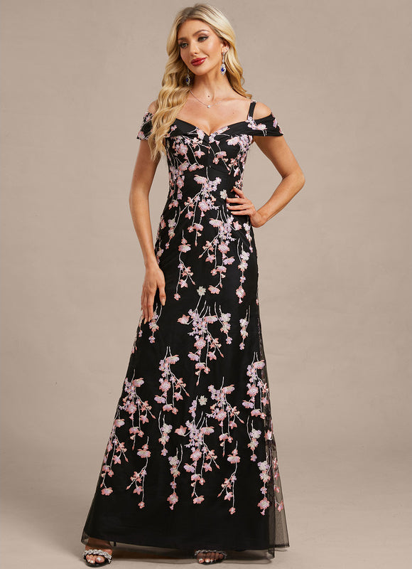 Robe Chic Florale Noire - gallery 4
