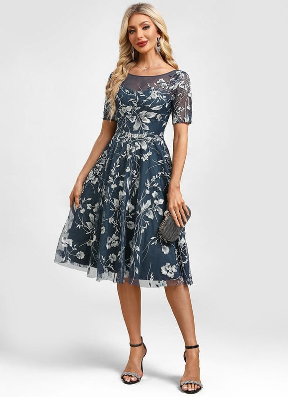 Robe Chic Florale Transparente - gallery 4