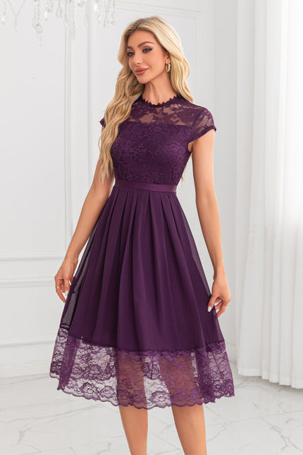 Robe Chic Violette Élégante - gallery 1