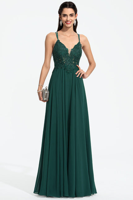 Robe Chic Vert Émeraude Flottante - gallery 4