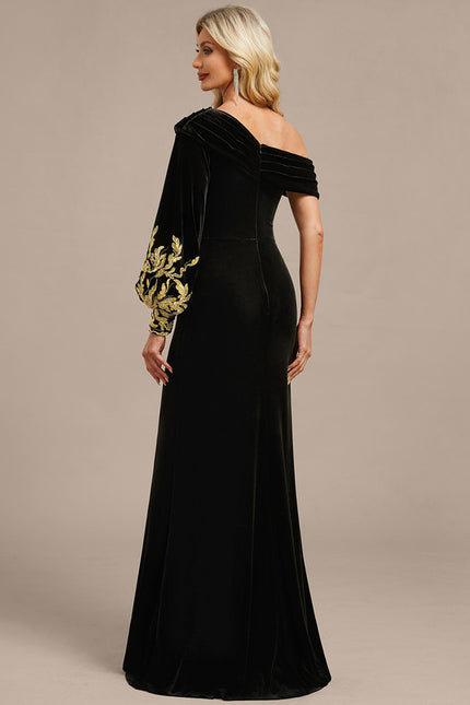 Robe Chic Velours Ornée - gallery 6