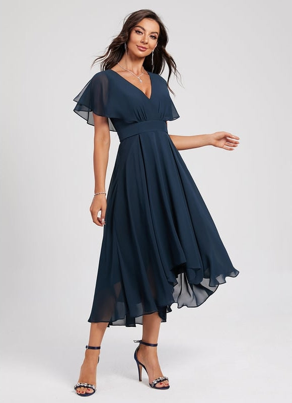 Robe Chic Asymétrique Vaporeuse - gallery 5