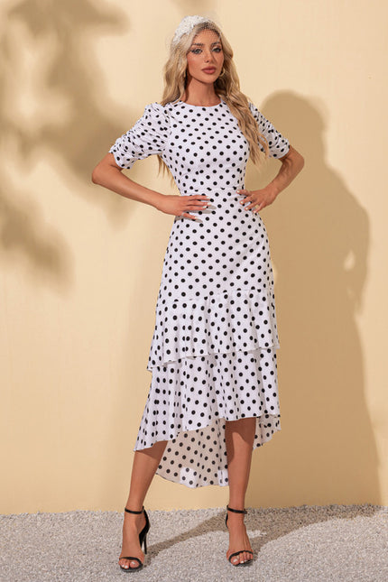 Robe Chic Pois Asymétrique - gallery 2