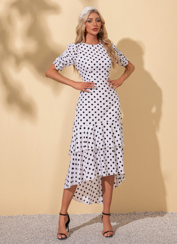 Robe Chic Pois Asymétrique - gallery 2