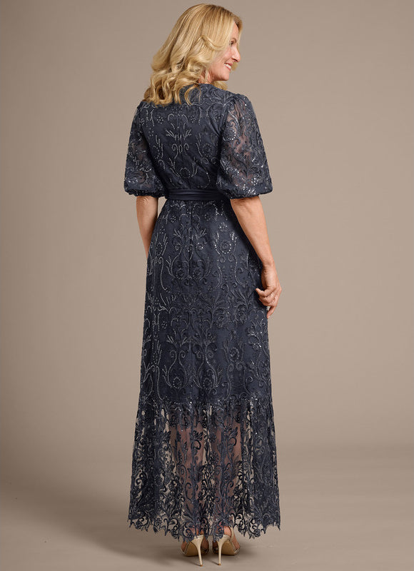 Robe Chic Dentelle Marine - gallery 3