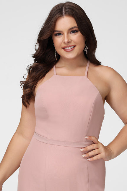 Robe Chic Rose Poudré Dentelle Élégante - gallery 7