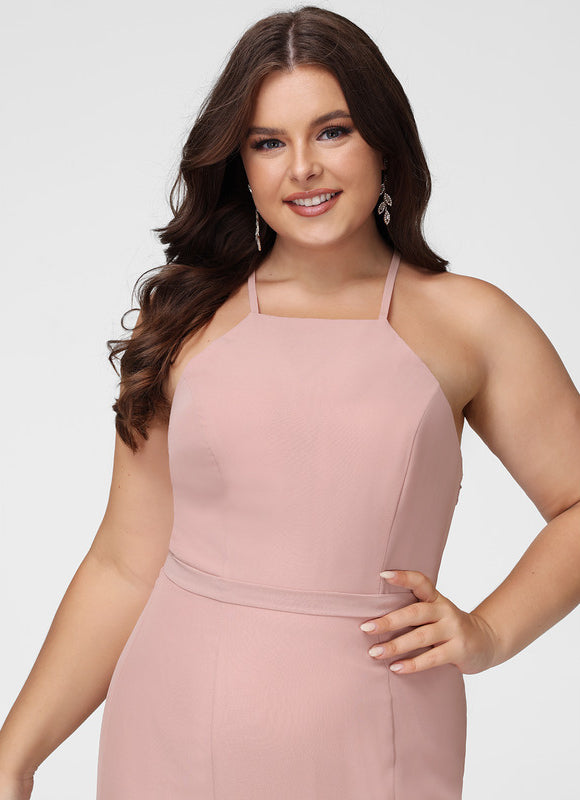 Robe Chic Rose Poudré Dentelle Élégante - gallery 7