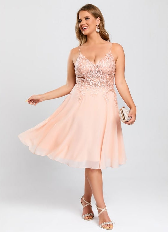 Robe Chic Ailée Pêche - gallery 5