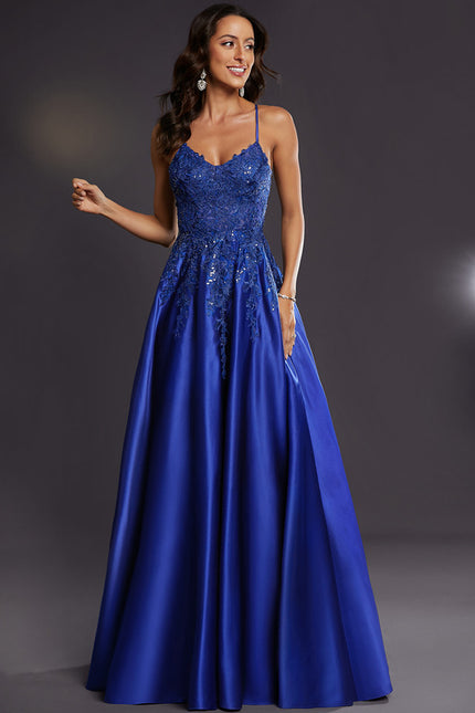 Robe Chic Éclat Azur Satiné