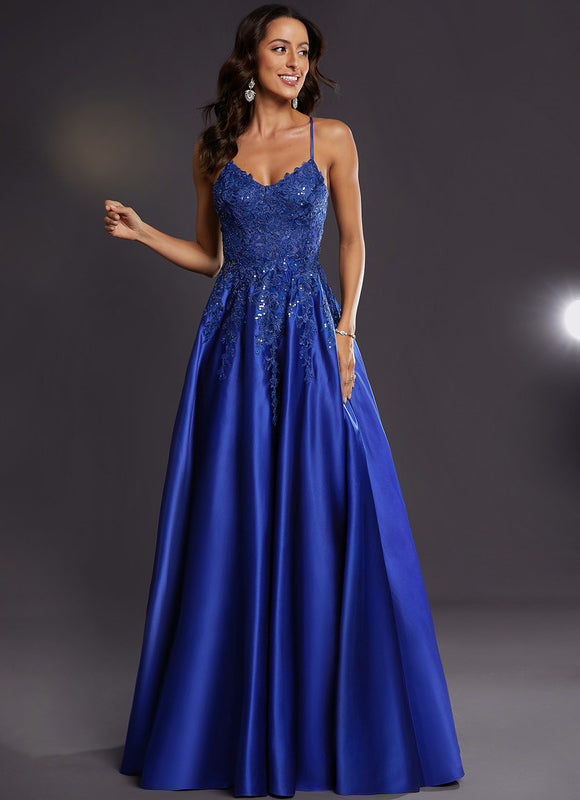 Robe Chic Éclat Azur Satiné