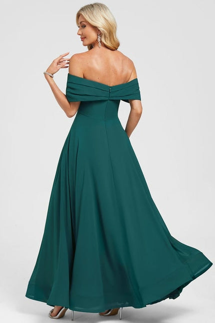 Robe Chic Mousseline Verte - gallery 3
