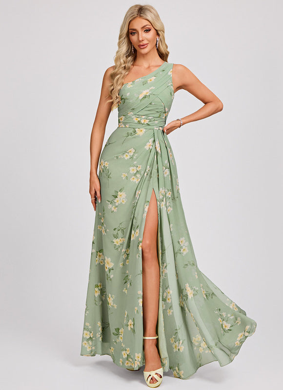 Robe Chic Asymétrique Beige