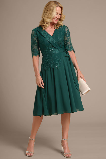 Robe Chic Viscose Émeraude - gallery 3