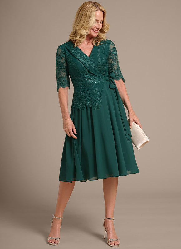 Robe Chic Viscose Émeraude - gallery 3