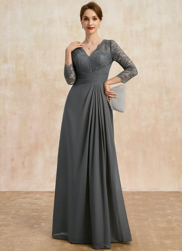 Robe Chic Gris Élégant - gallery 4