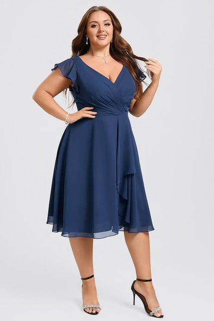 Robe Chic Bleu Élégance Flottante - gallery 9