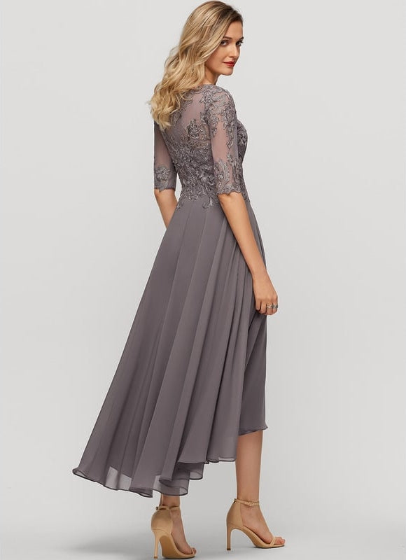 Robe Chic Grise Raffinée - gallery 1