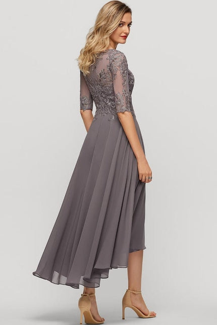 Robe Chic Grise Raffinée - gallery 1