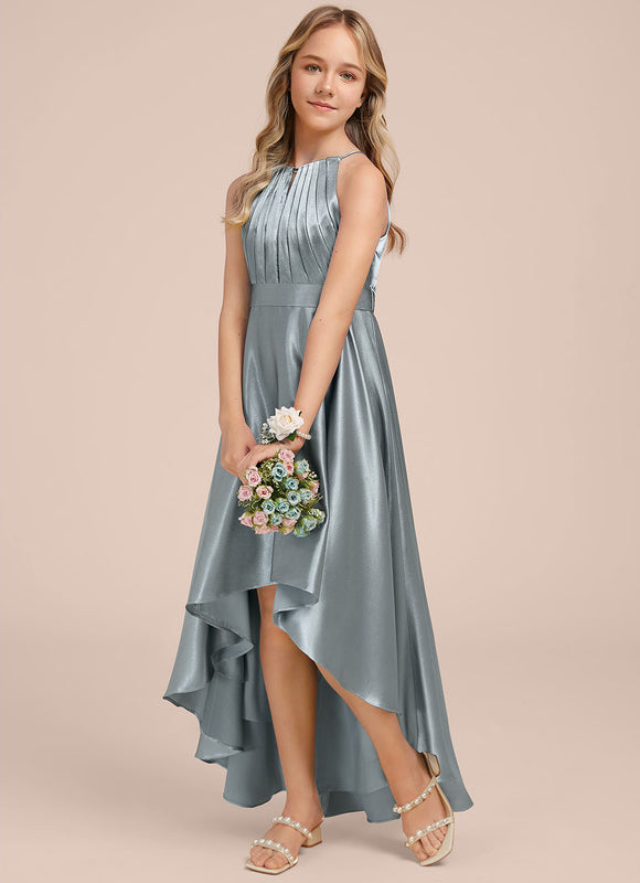 Robe Chic Émeraude Satinée