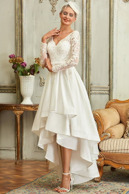 Robe Chic Élégance Satinée Asymétrique - gallery 5