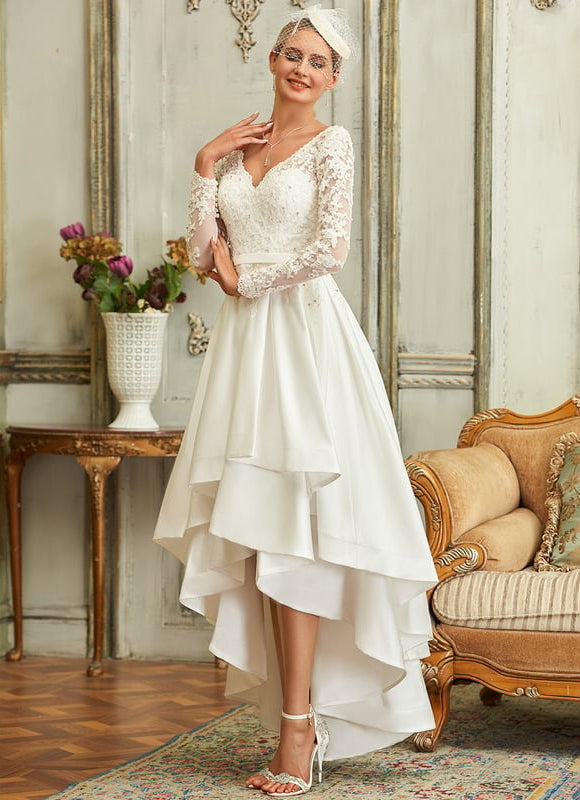 Robe Chic Élégance Satinée Asymétrique - gallery 5