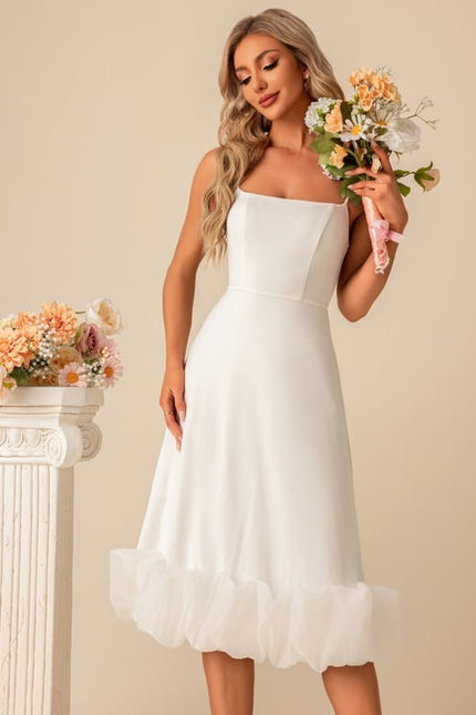 Robe Chic Bleu Ciel Évasée