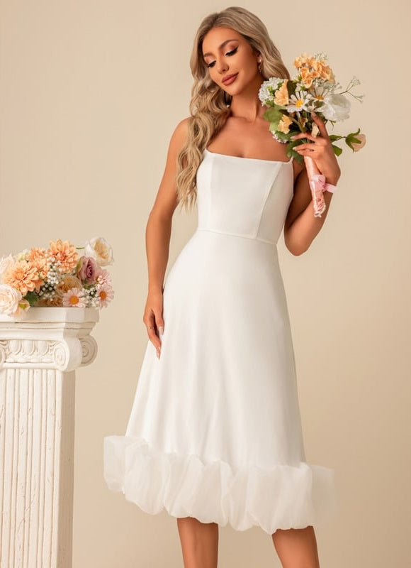 Robe Chic Bleu Ciel Évasée