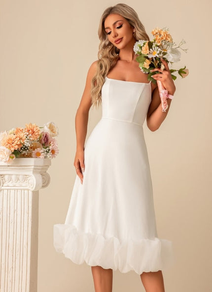 Robe Chic Bleu Ciel Évasée