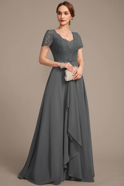 Robe Chic Gris Élégant Flottant - gallery 5