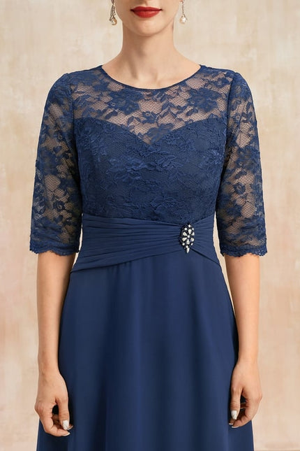 Robe Chic Marine Dentelle - gallery 6