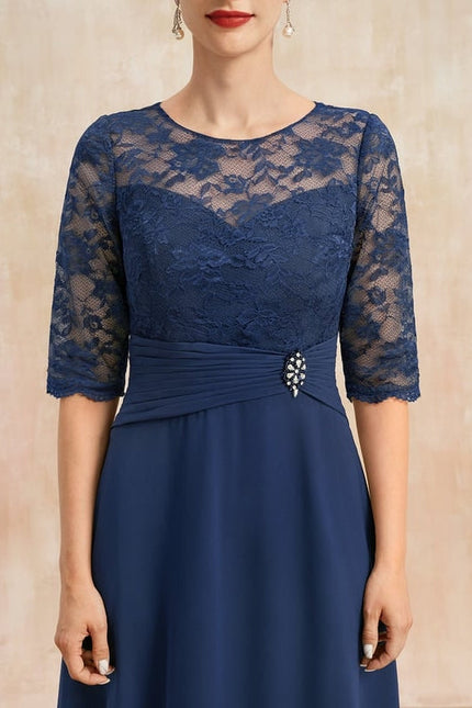 Robe Chic Marine Dentelle - gallery 6