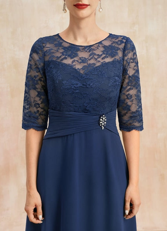 Robe Chic Marine Dentelle - gallery 6