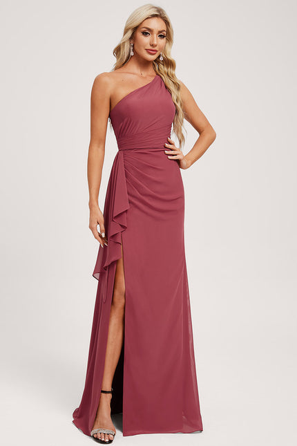 Robe Chic Asymétrique Beige