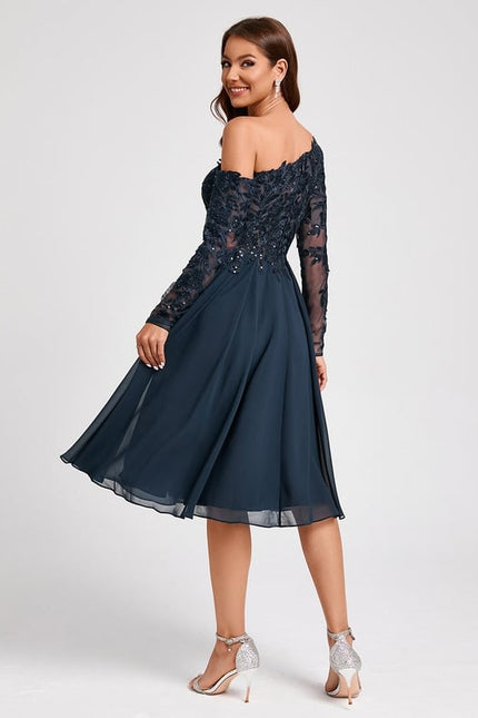 Robe Chic Chic Asymétrique Céleste - gallery 1