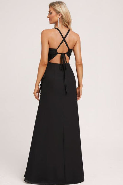 Robe Chic Longue Verte Raffinée - gallery 1