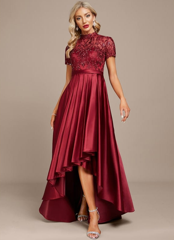 Robe Chic Satin Bordeaux Chic - gallery 1