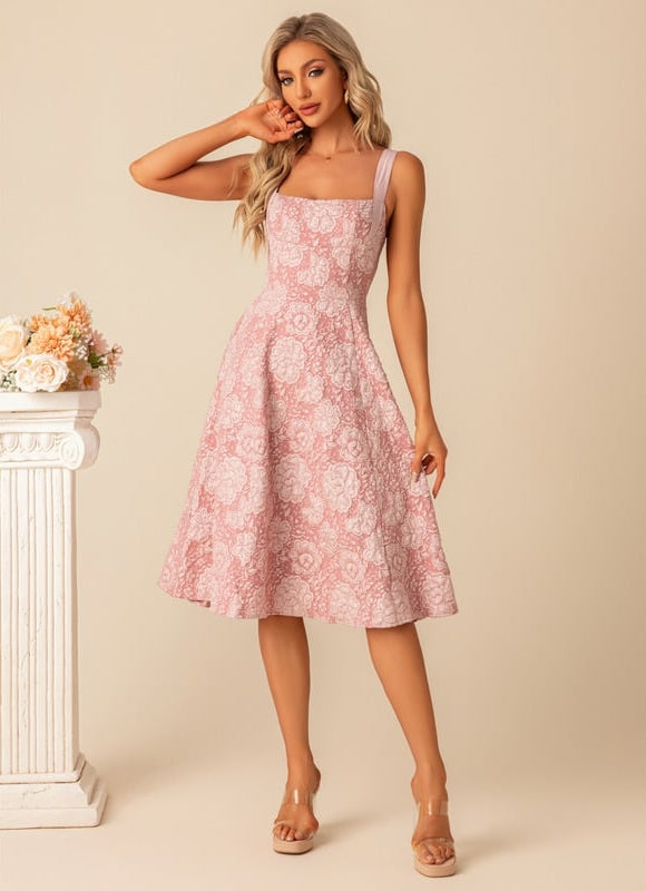 Robe Chic Flore Rose - gallery 8