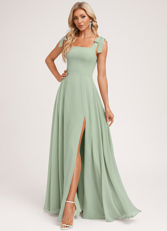 Robe Chic Longue Vert Pastel - gallery 5