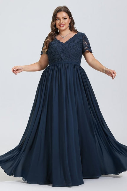 Robe Chic Longue Marine Élégante - gallery 5