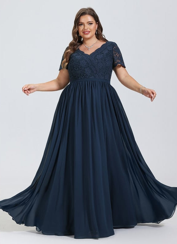 Robe Chic Longue Marine Élégante - gallery 5