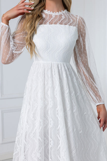 Robe Blanche Dentelle Chic - gallery 3