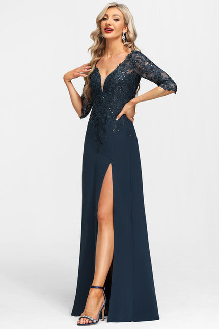 Robe Chic Éblouissante Marine - gallery 3