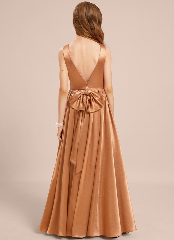 Robe Chic Satinée Dorée - gallery 1