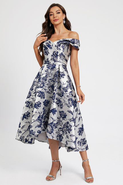 Robe Chic Fleur Satinée Élégante - gallery 2